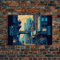 CYBER CITY PIXEL CANVAS ART