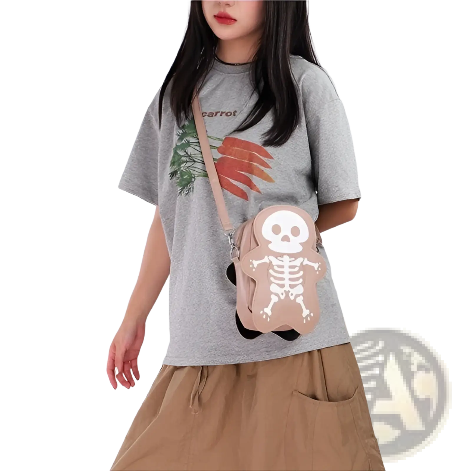 Y2K SKULL CROSSBODY BAG